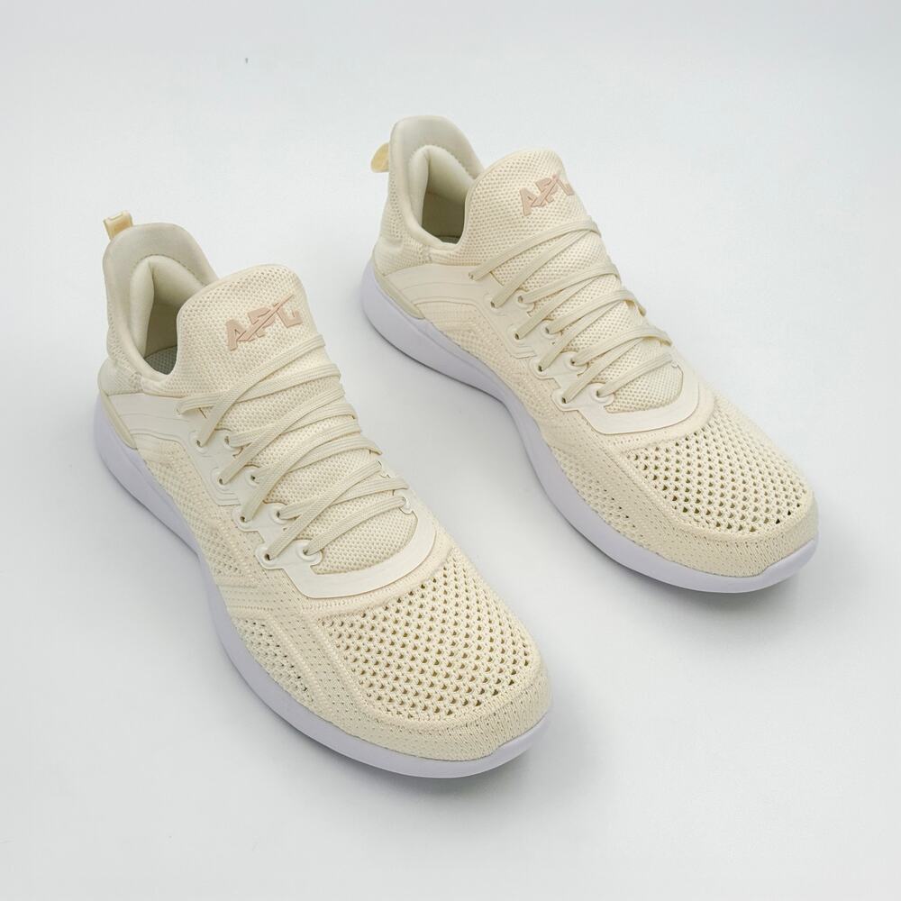 APL TechLoom Tracer Oat Silk Beachwood Vegan Sneakers Men's 10.5 Women's 12 NWOB